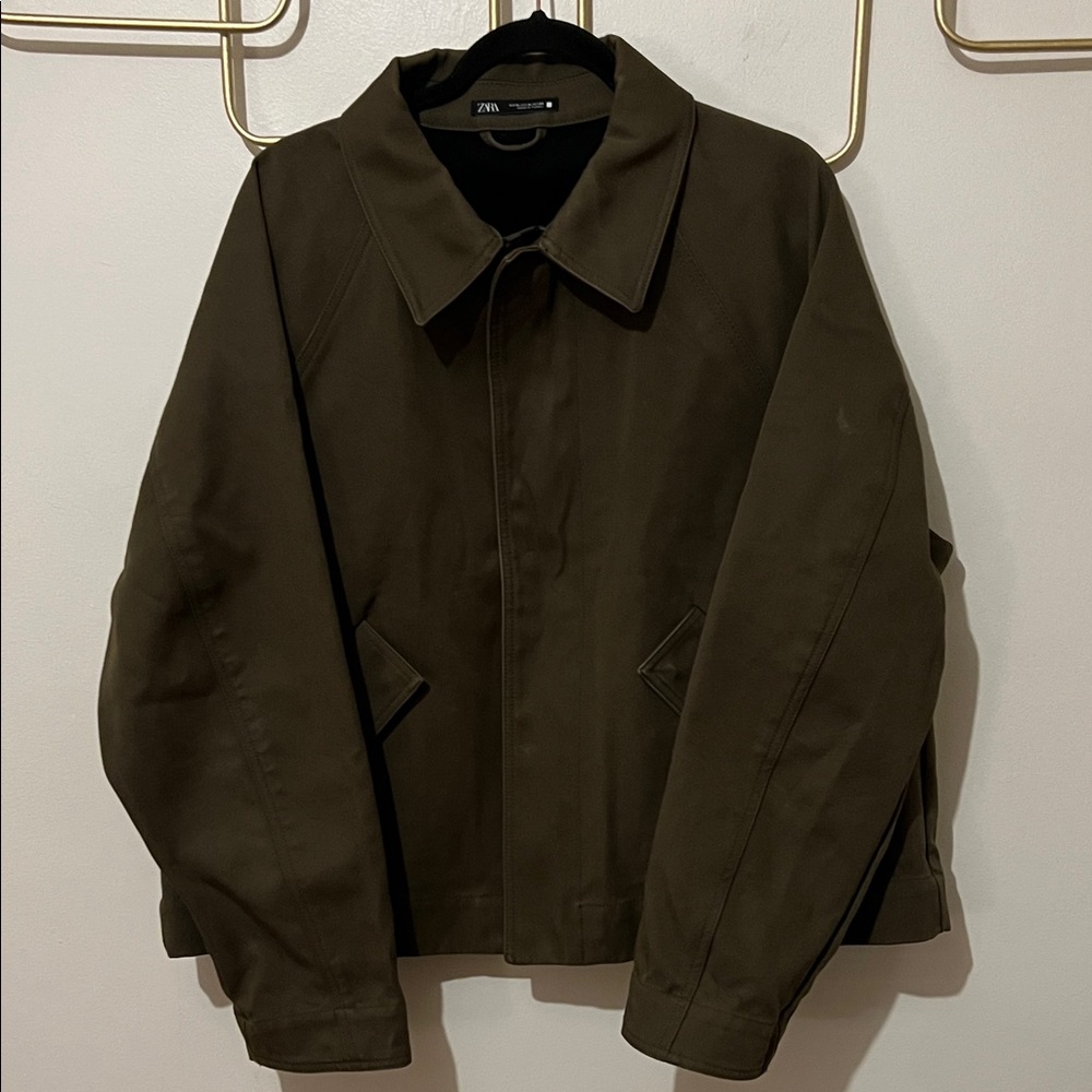 Zara Men's Army Green Field Jacket